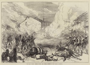 Der Krieg in Spanien, Schlacht von Muro, nahe Estella, Verteidigung des Dorfes Abarzuza